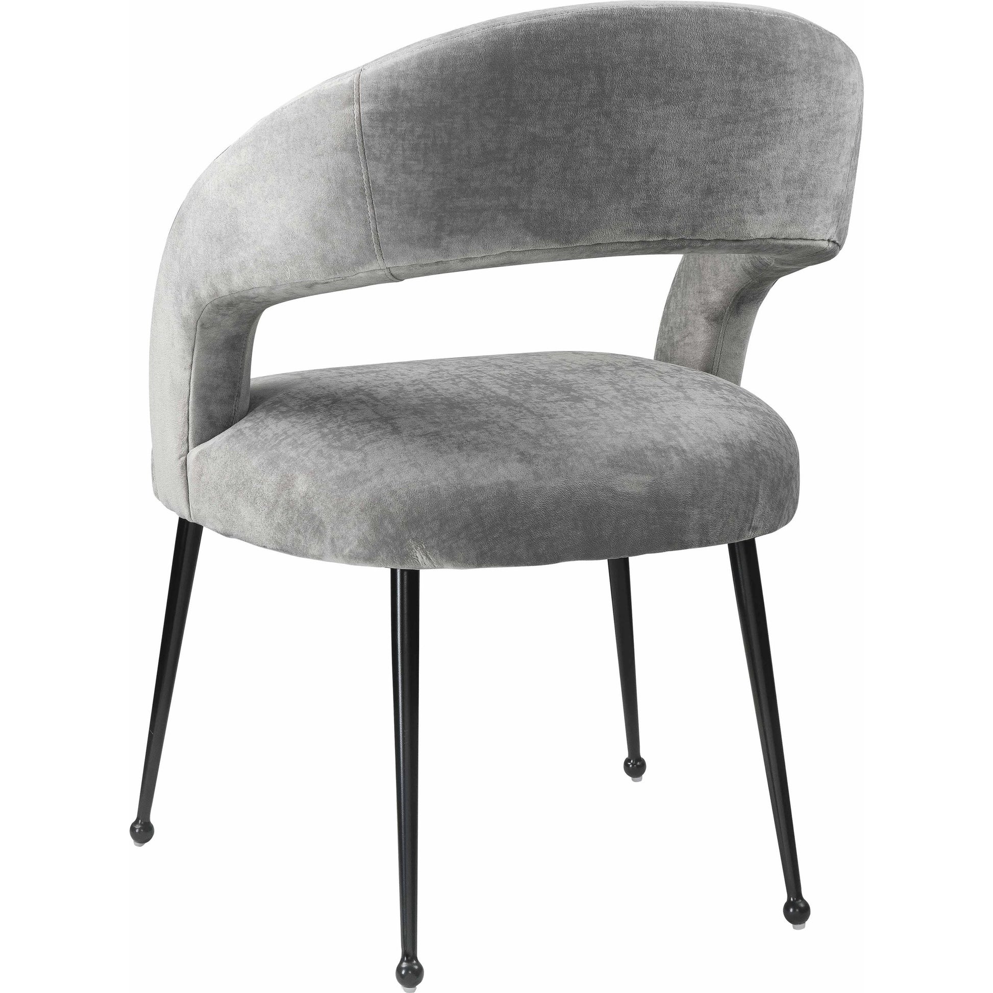 Rocco Dining Chair by TOV Furniture. Made from velvet, pine, stainless steel in a modern style.