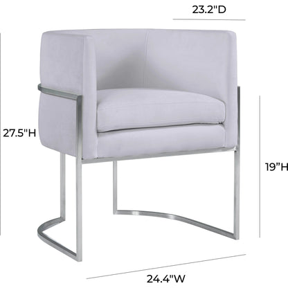 Giselle Dining Chair by TOV Furniture. Made from velvet in a modern style.