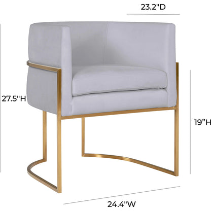Giselle Dining Chair by TOV Furniture. Made from velvet in a modern style.