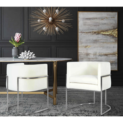 Giselle Dining Chair by TOV Furniture. Made from velvet in a modern style.