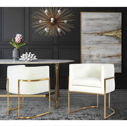Giselle Dining Chair by TOV Furniture. Made from velvet in a modern style.