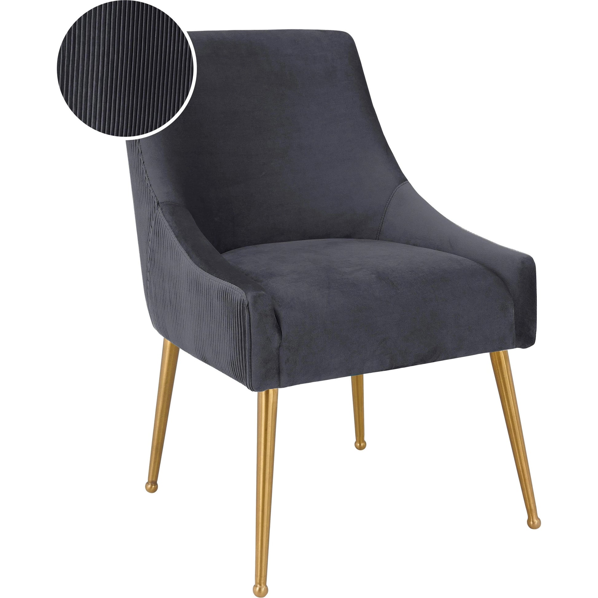 Beatrix Side Chair by TOV Furniture. Made from velvet in a modern style.