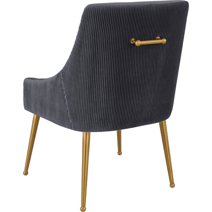 Beatrix Side Chair by TOV Furniture. Made from velvet in a modern style.