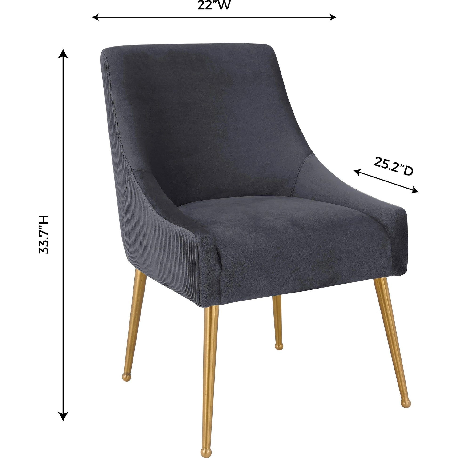 Beatrix Side Chair by TOV Furniture. Made from velvet in a modern style.