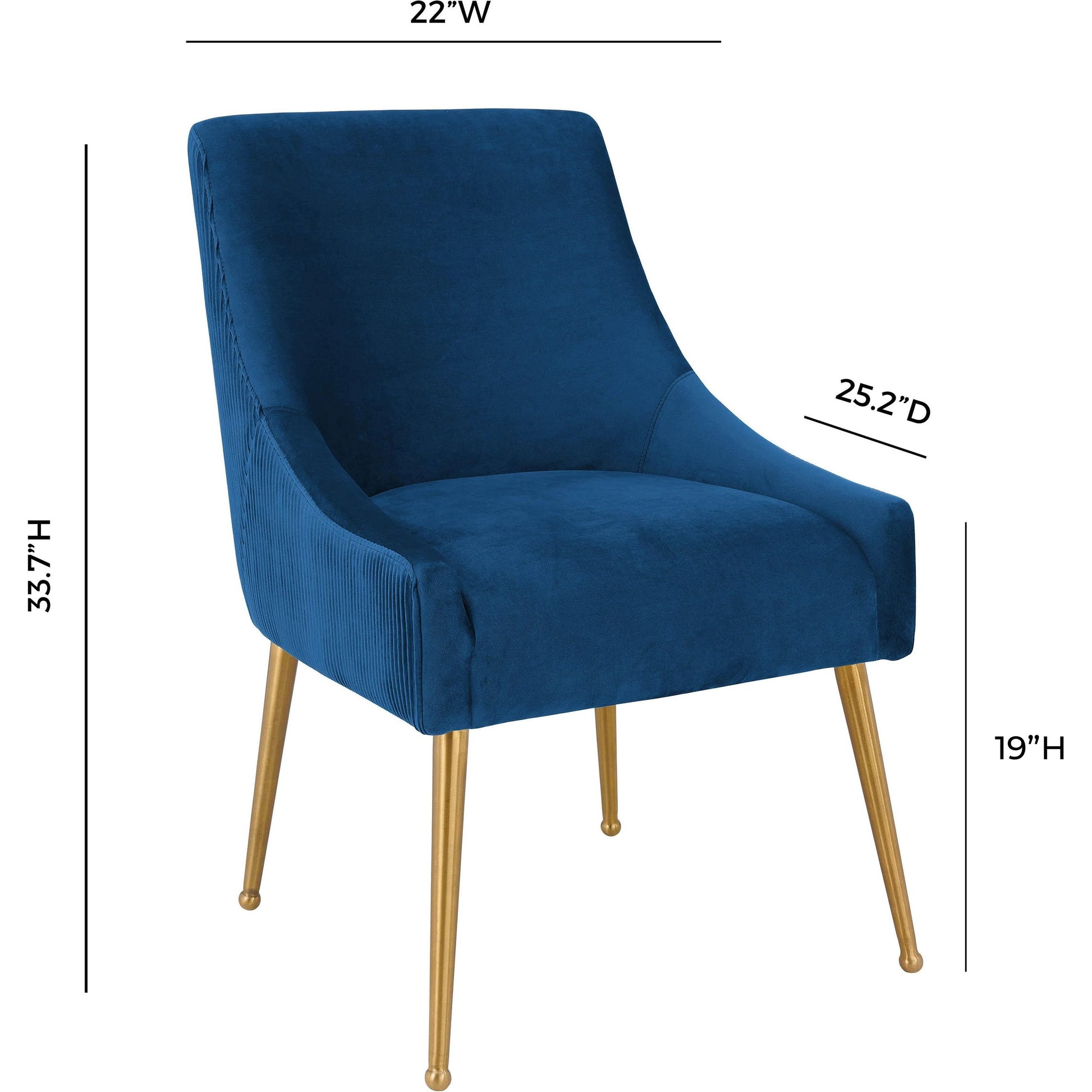 Beatrix Side Chair by TOV Furniture. Made from velvet in a modern style.