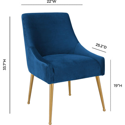 Beatrix Side Chair by TOV Furniture. Made from velvet in a modern style.