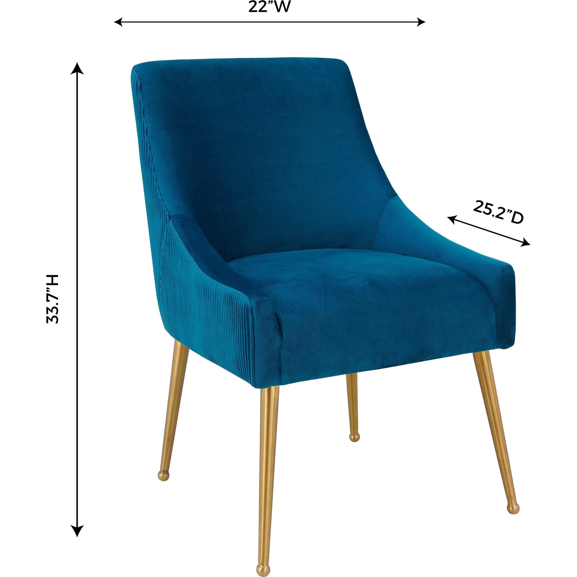 Beatrix Side Chair by TOV Furniture. Made from velvet in a modern style.