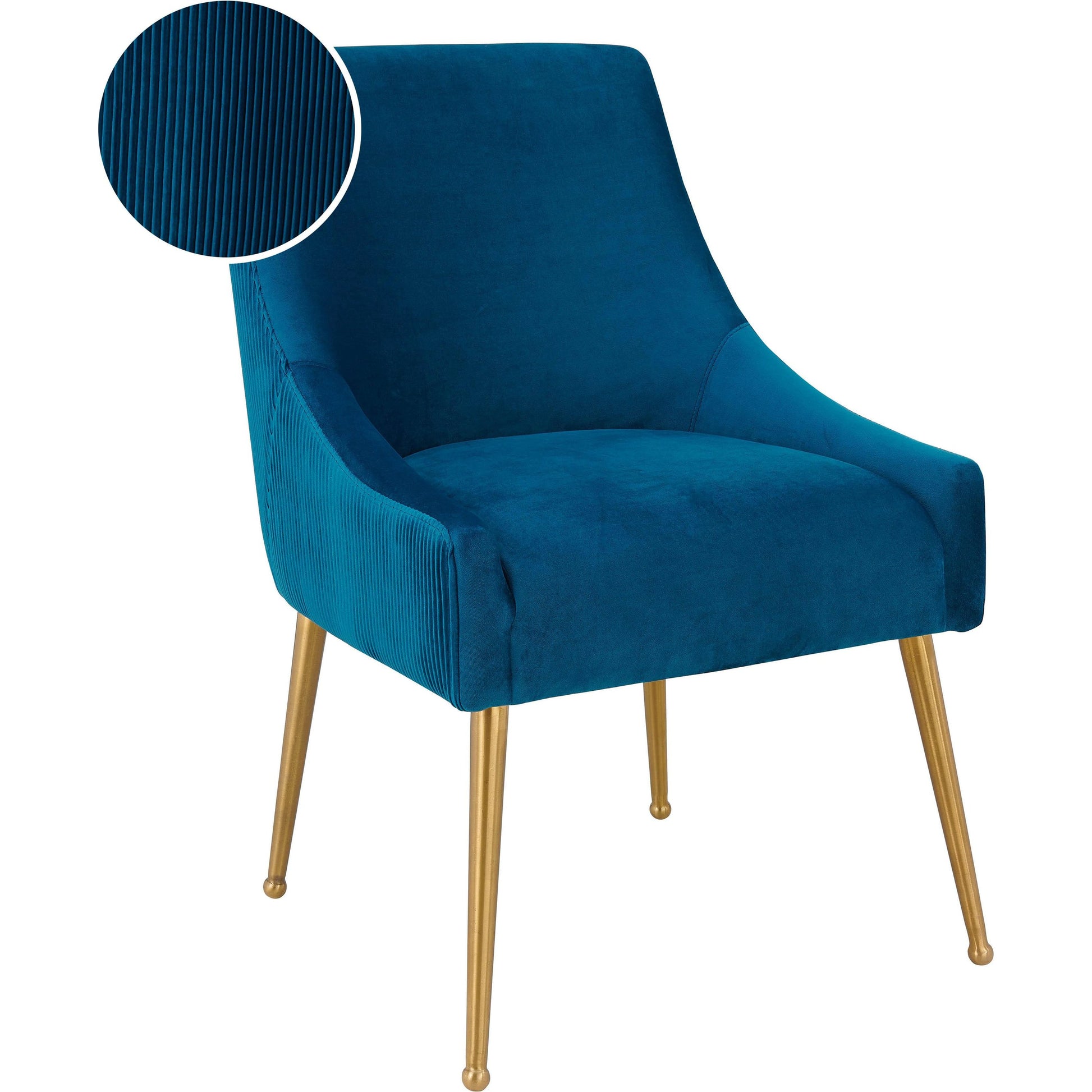 Beatrix Side Chair by TOV Furniture. Made from velvet in a modern style.