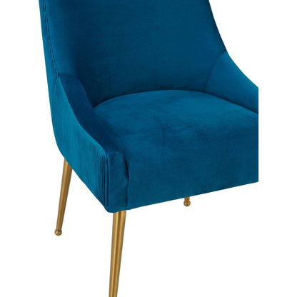 Beatrix Side Chair by TOV Furniture. Made from velvet in a modern style.