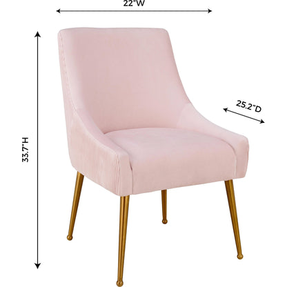 Beatrix Side Chair by TOV Furniture. Made from velvet in a modern style.