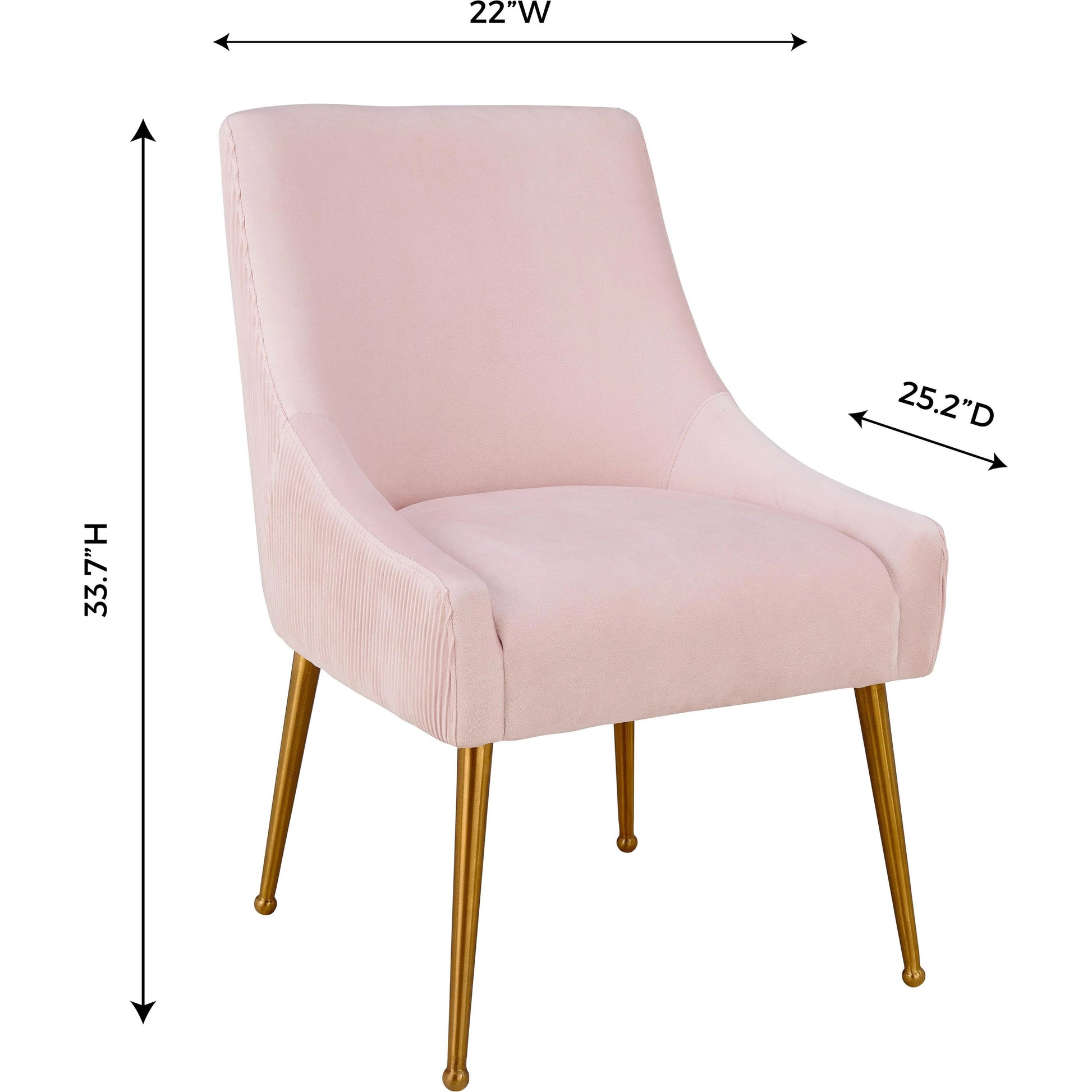 Beatrix Side Chair by TOV Furniture. Made from velvet in a modern style.
