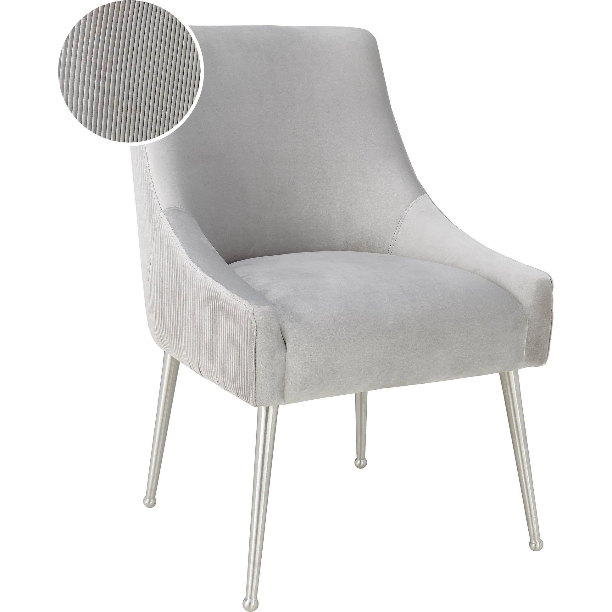 Beatrix Side Chair by TOV Furniture. Made from velvet in a modern style.