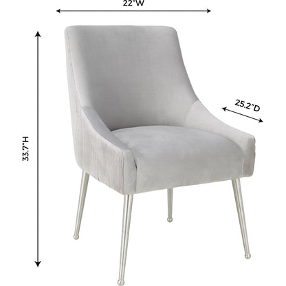 Beatrix Side Chair by TOV Furniture. Made from velvet in a modern style.