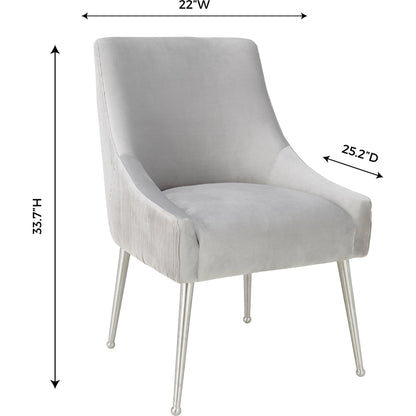 Beatrix Side Chair by TOV Furniture. Made from velvet in a modern style.