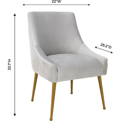 Beatrix Side Chair by TOV Furniture. Made from velvet in a modern style.