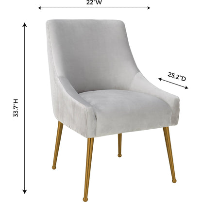 Beatrix Side Chair by TOV Furniture. Made from velvet in a modern style.