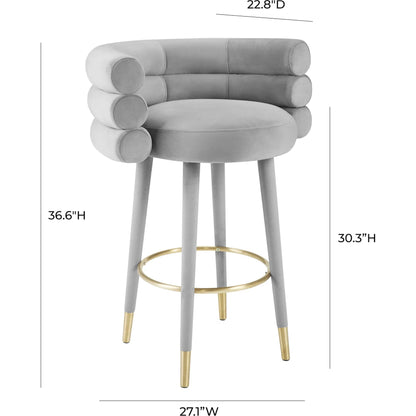 Betty Velvet Barstool by TOV Furniture. Made from unique in a modern style.