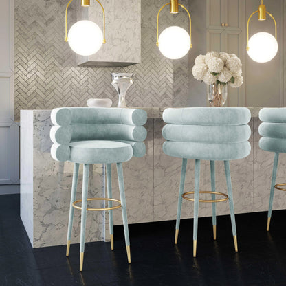 Betty Velvet Barstool by TOV Furniture. Made from unique in a modern style.