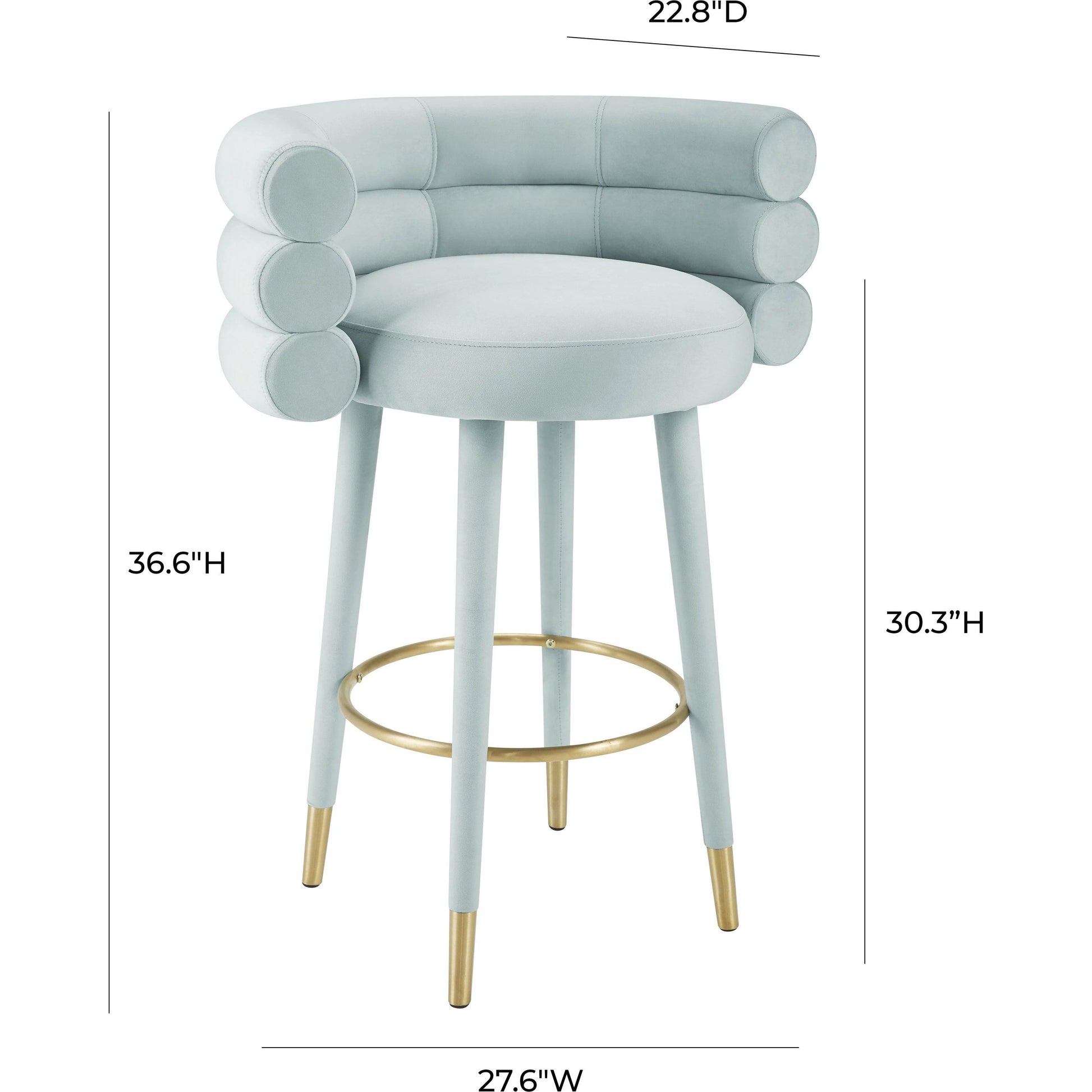 Betty Velvet Barstool by TOV Furniture. Made from unique in a modern style.