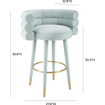 Betty Velvet Barstool by TOV Furniture. Made from unique in a modern style.