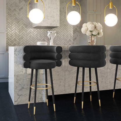 Betty Velvet Barstool by TOV Furniture. Made from unique in a modern style.