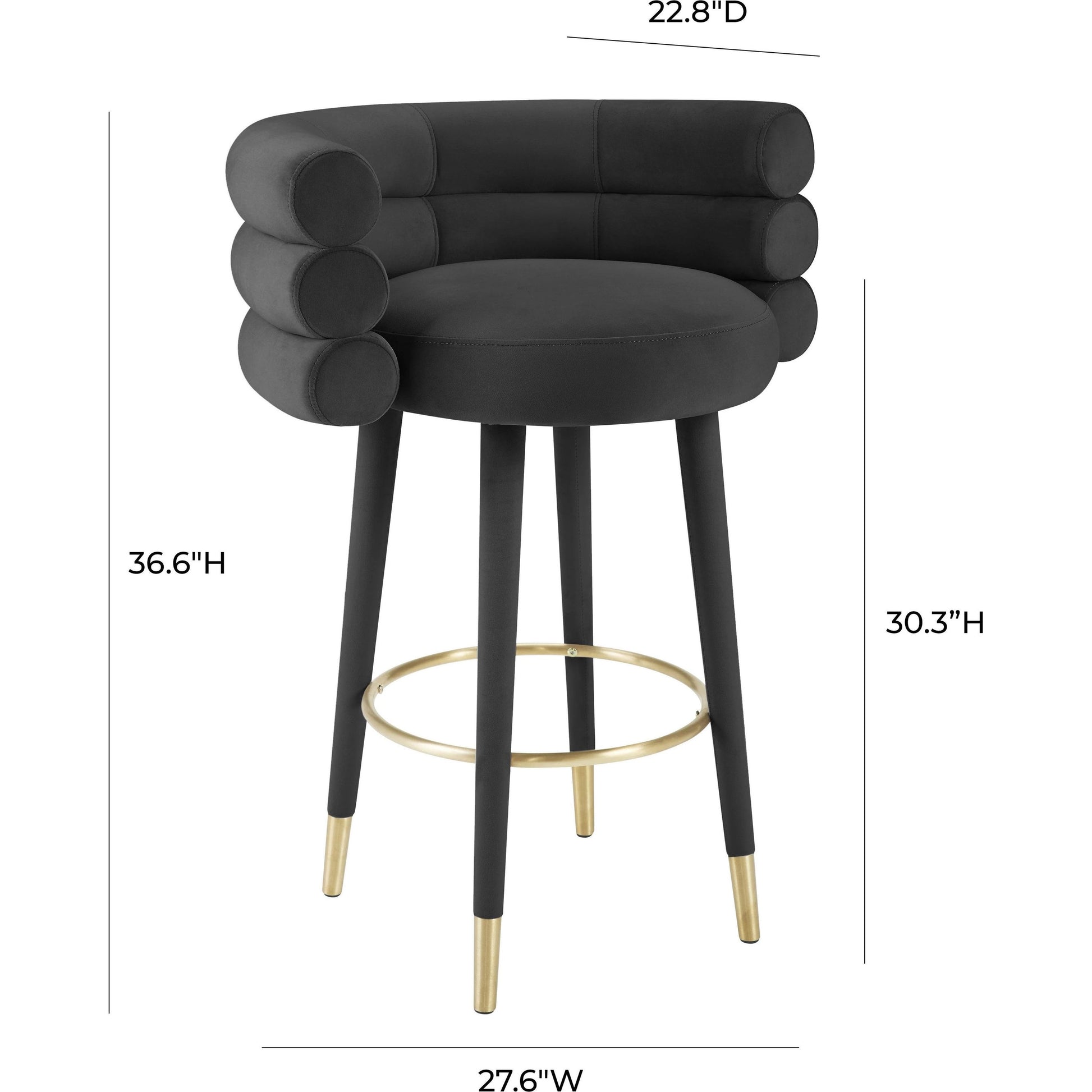 Betty Velvet Barstool by TOV Furniture. Made from unique in a modern style.