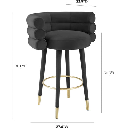 Betty Velvet Barstool by TOV Furniture. Made from unique in a modern style.