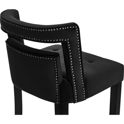 Hart Velvet Bar Stool by TOV Furniture. Made from velvet, birch in a transitional style.