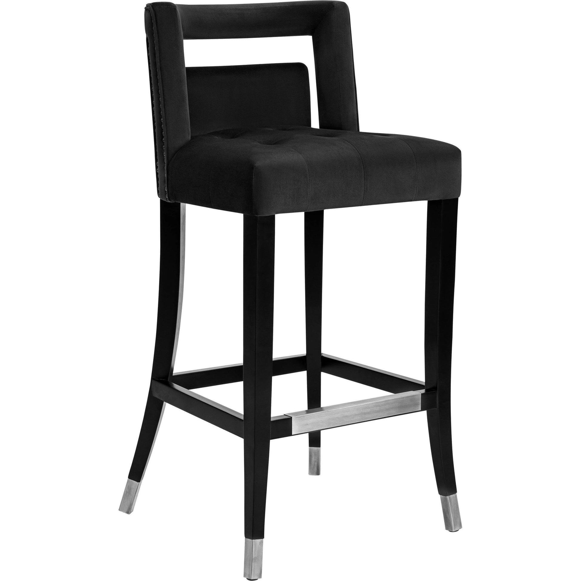 Hart Velvet Counter Stool by TOV Furniture. Made from velvet, birch in a transitional style.