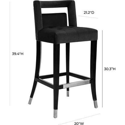 Hart Velvet Counter Stool by TOV Furniture. Made from velvet, birch in a transitional style.