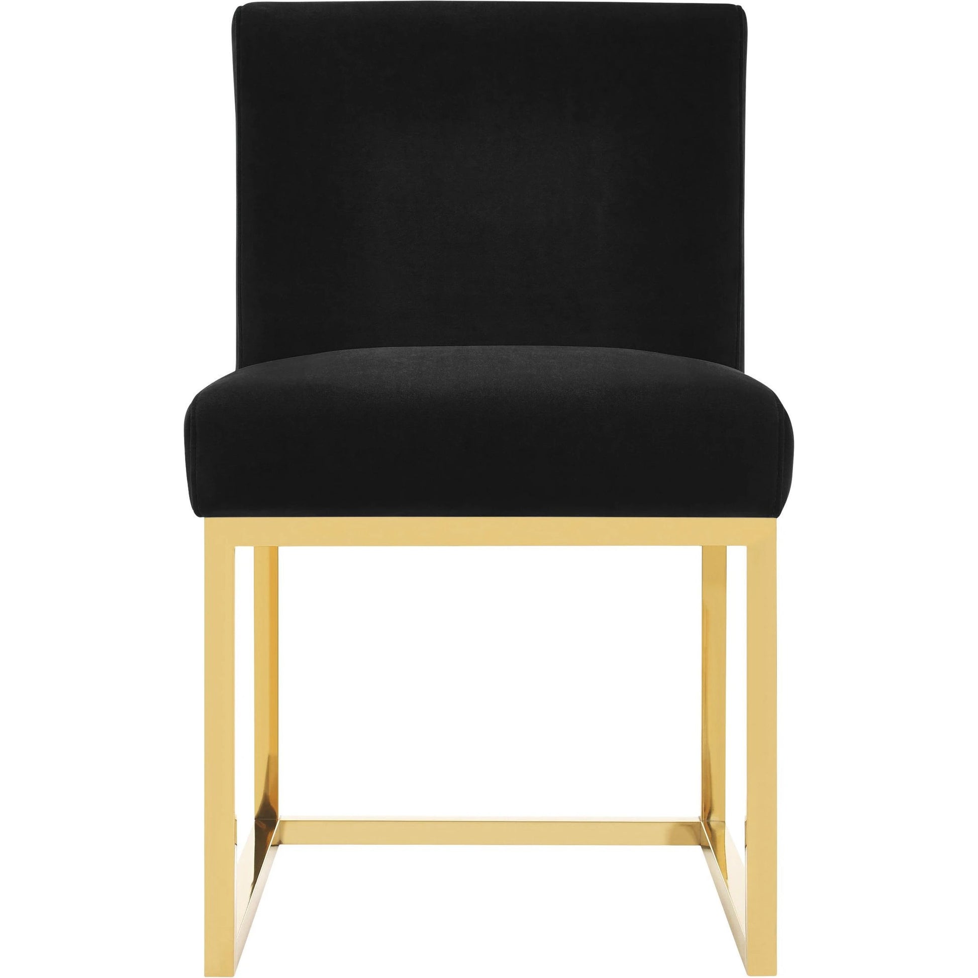Haute Chair by TOV Furniture in black. Made from velvet, wood in a modern style.