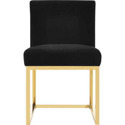 Haute Chair by TOV Furniture in black. Made from velvet, wood in a modern style.