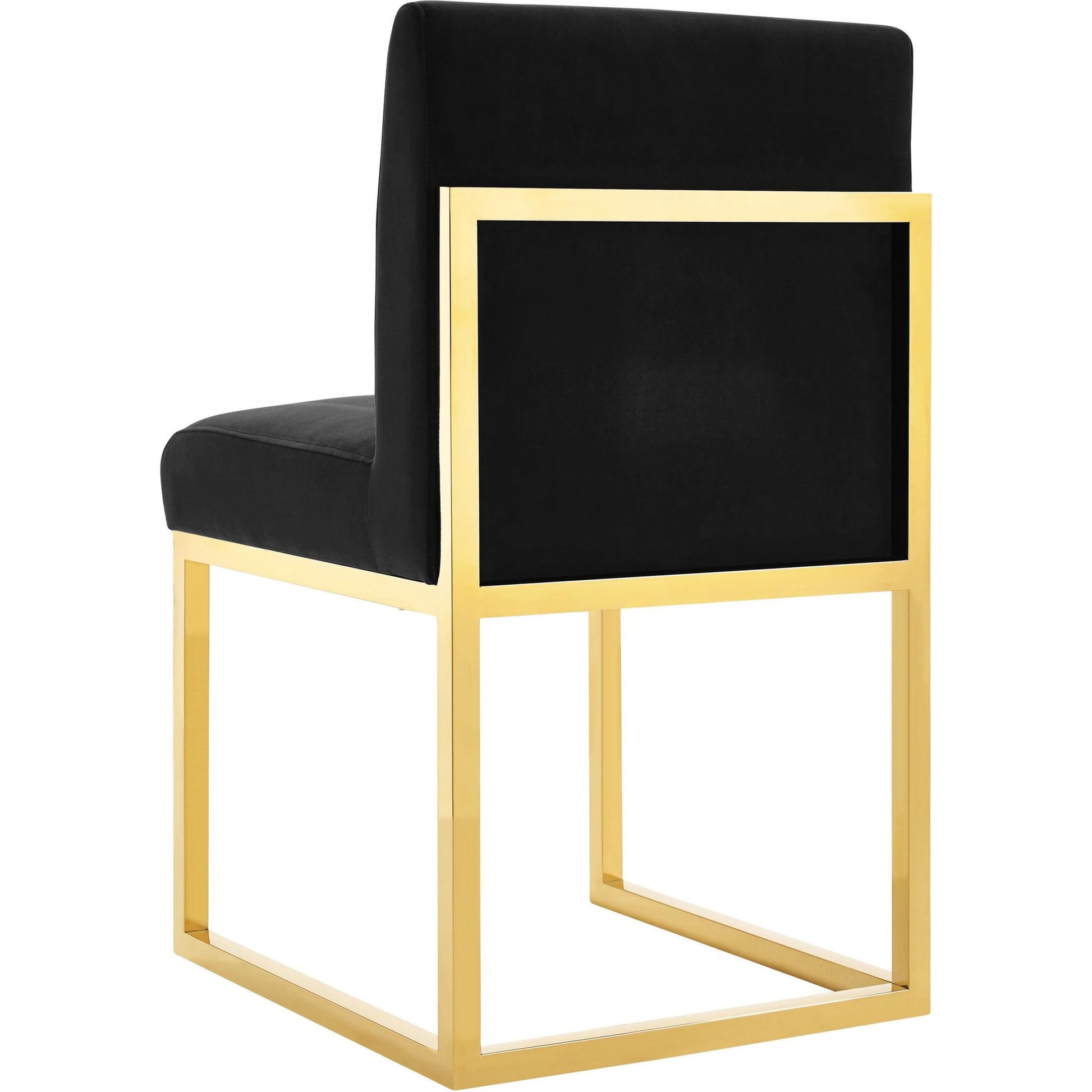 Haute Chair by TOV Furniture in black. Made from velvet, wood in a modern style.