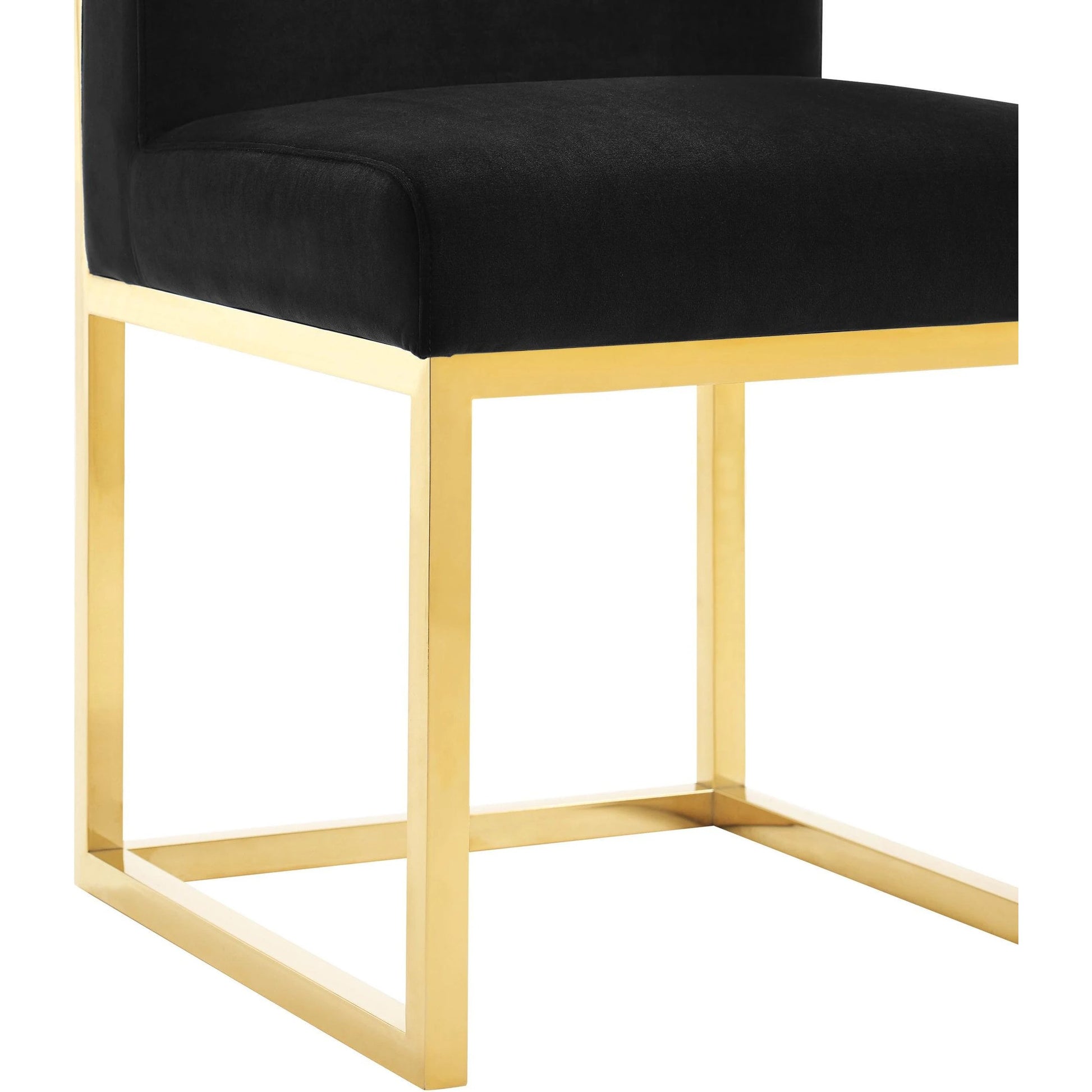 Haute Chair by TOV Furniture in black. Made from velvet, wood in a modern style.