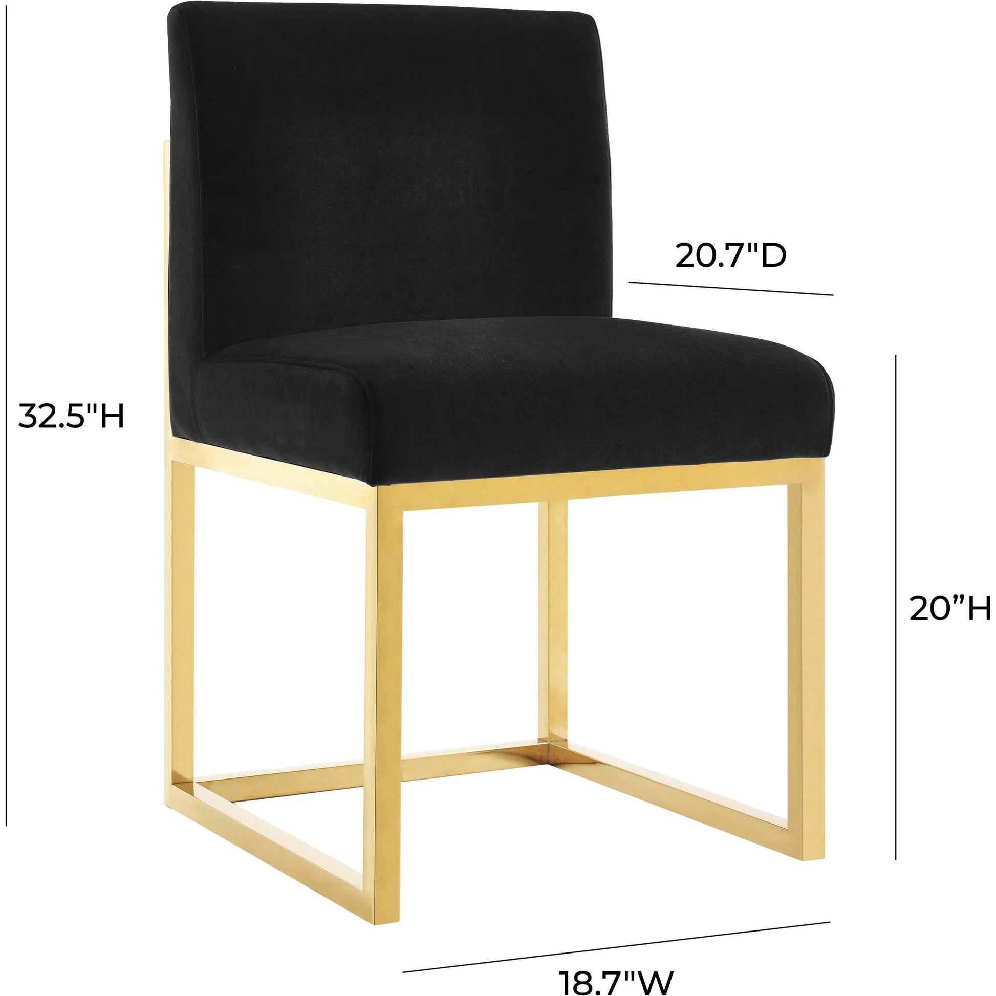 Haute Chair by TOV Furniture in black. Made from velvet, wood in a modern style.