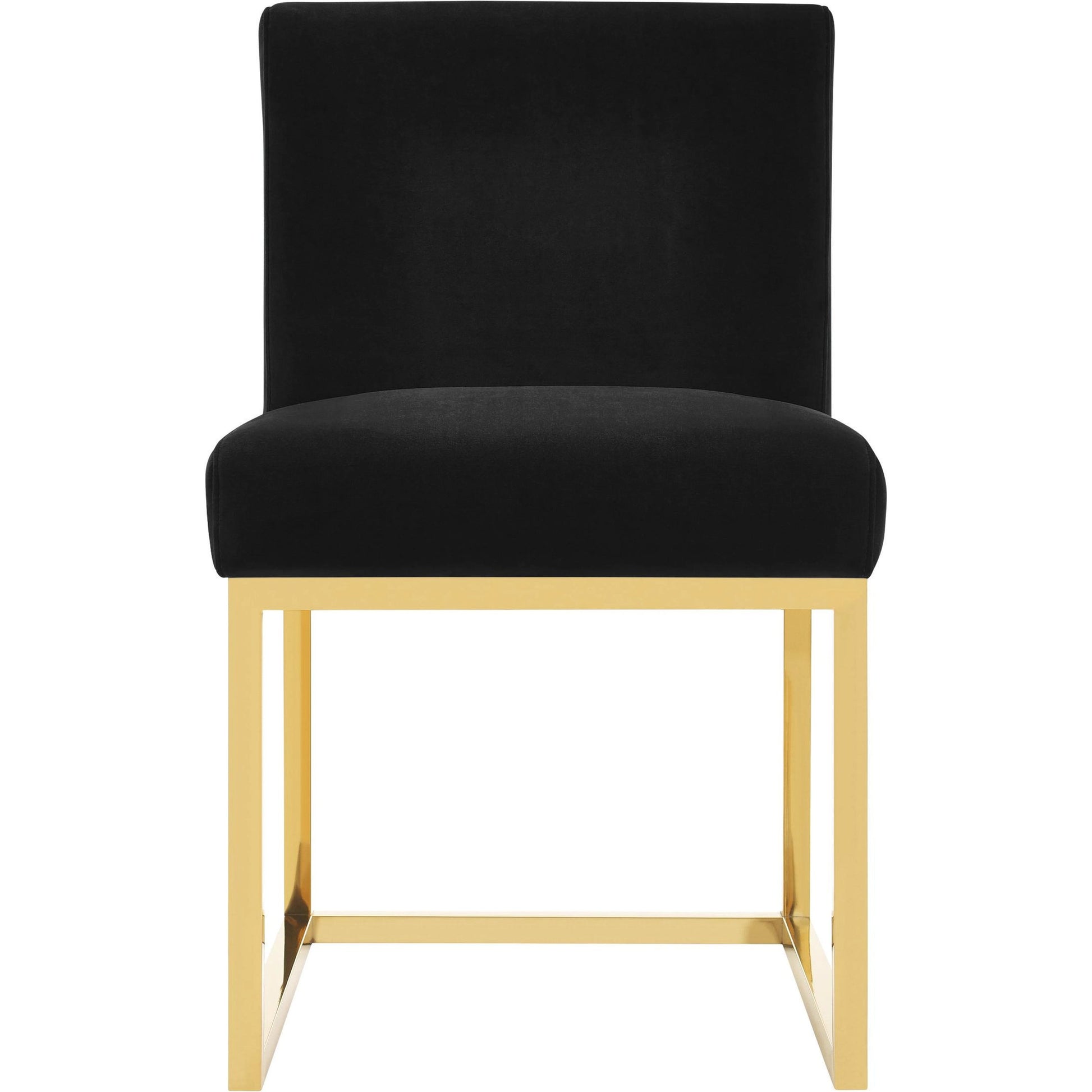 Haute Chair by TOV Furniture in black. Made from velvet, wood in a modern style.