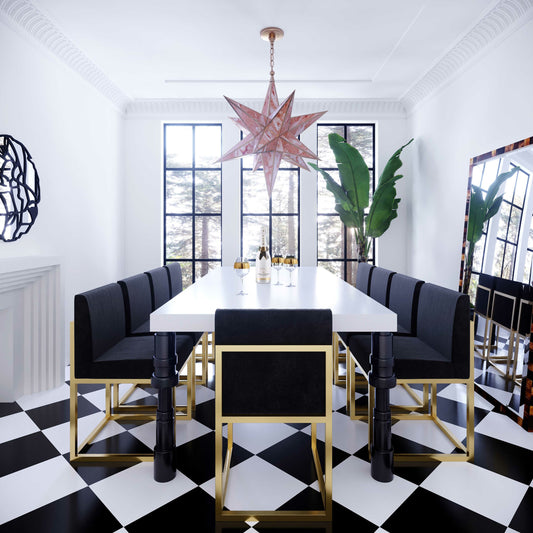 Haute Chair by TOV Furniture in black. Made from velvet, wood in a modern style.