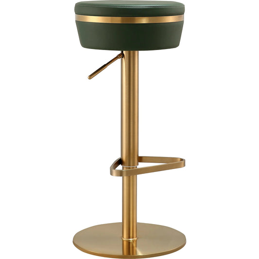 Astro Vegan Leather Adjustable Stool by TOV Furniture. Made from mdf, stainless steel, vegan leather in a modern style.