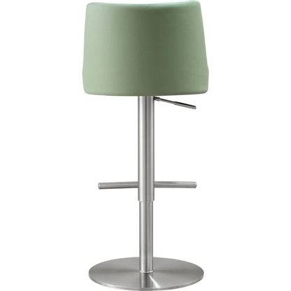 Reagan Adjustable Stool by TOV Furniture. Made from mdf, stainless steel, vegan leather in a modern style.