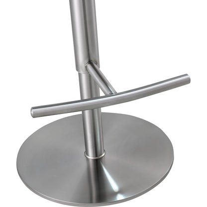 Reagan Adjustable Stool by TOV Furniture. Made from mdf, stainless steel, vegan leather in a modern style.