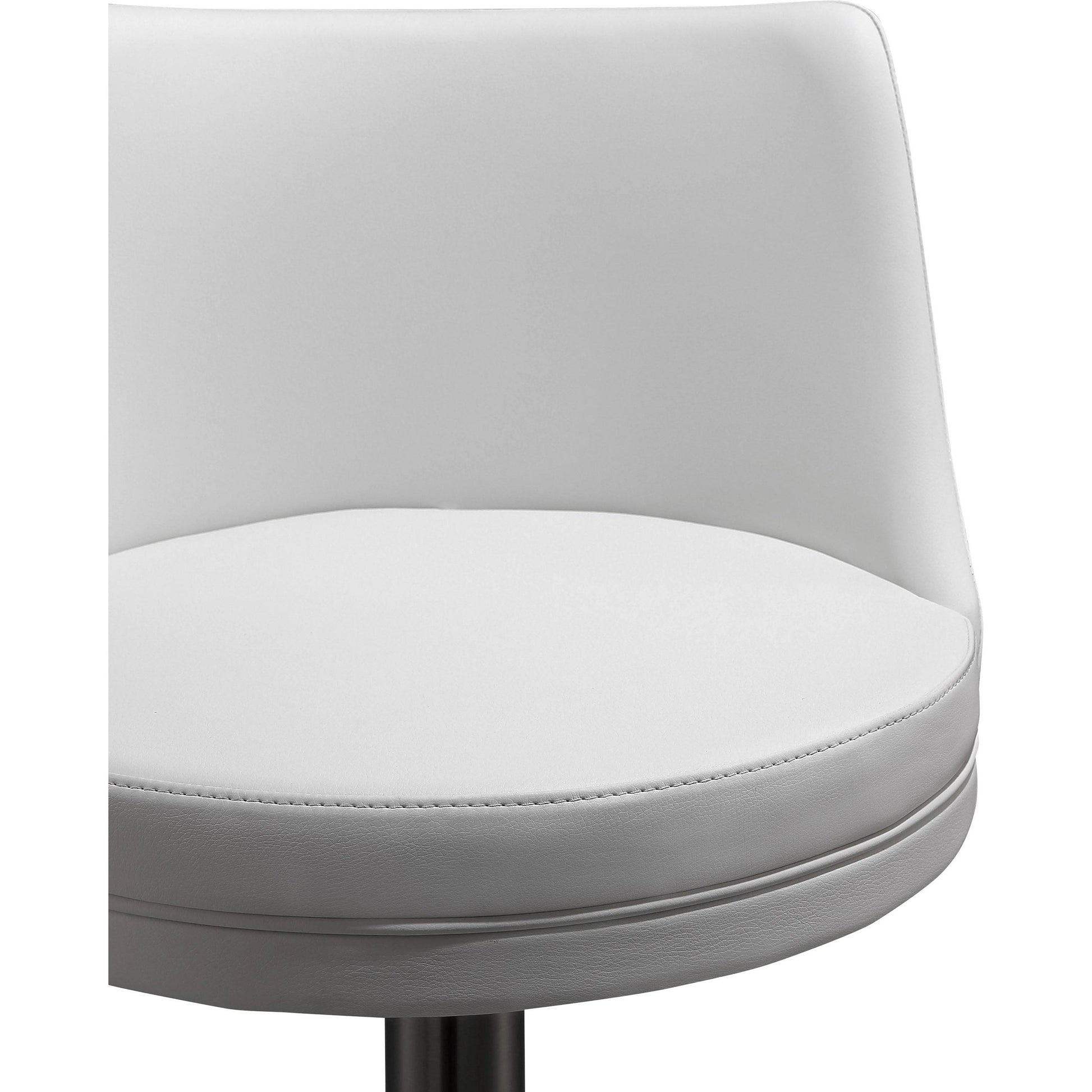 Reagan Adjustable Stool by TOV Furniture. Made from mdf, stainless steel, vegan leather in a modern style.