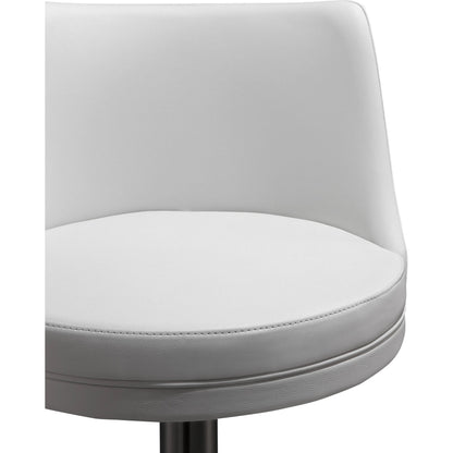 Reagan Adjustable Stool by TOV Furniture. Made from mdf, stainless steel, vegan leather in a modern style.