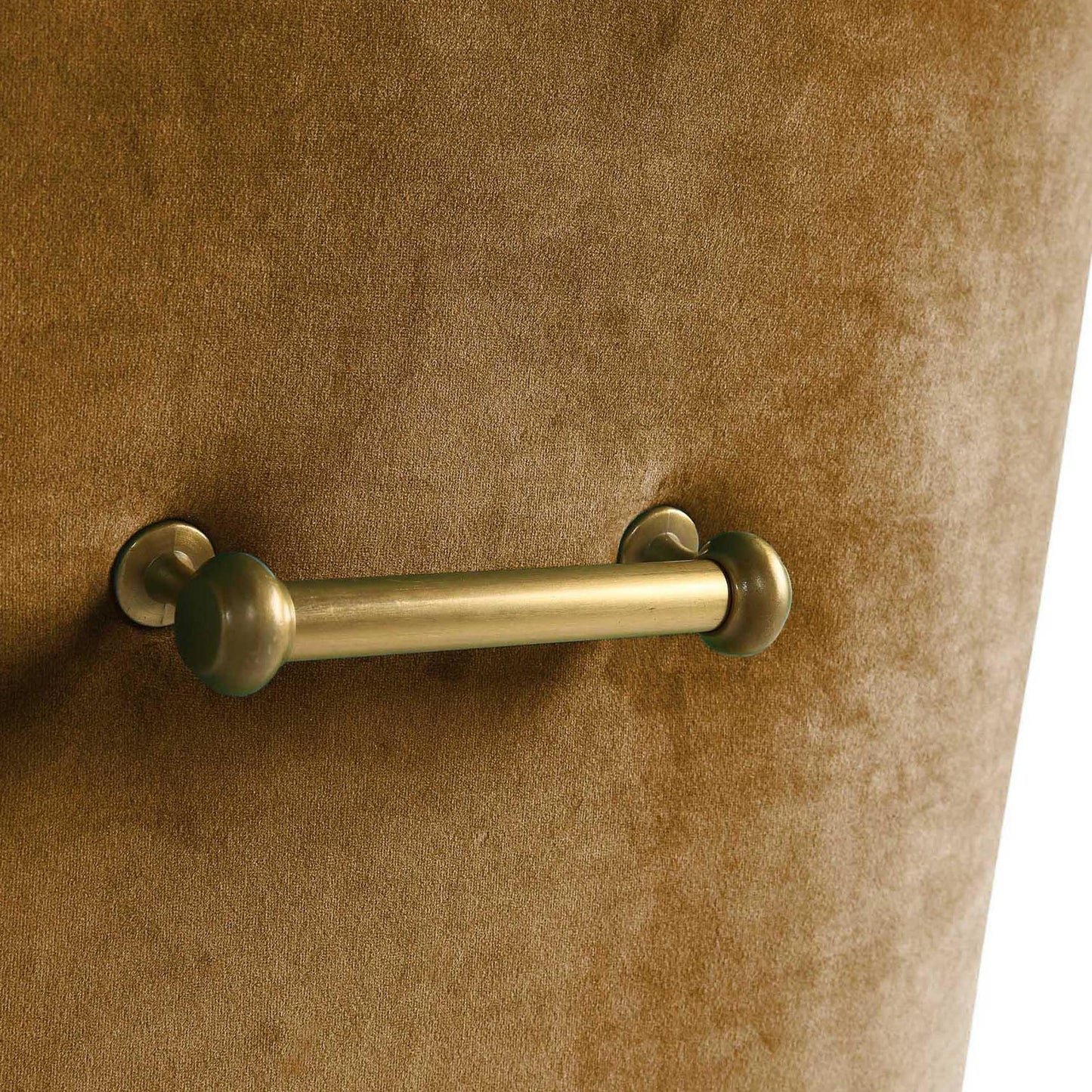 005 SI-1984142 | Closeup | Beatrix Velvet Side Chair by TOV Furniture in cognac. Made from velvet, wood in a modern style.