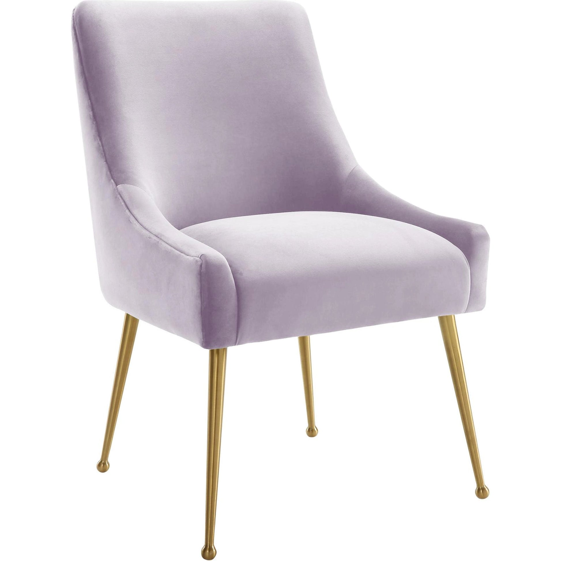 Beatrix Velvet Side Chair by TOV Furniture in cognac. Made from velvet, wood in a modern style.
