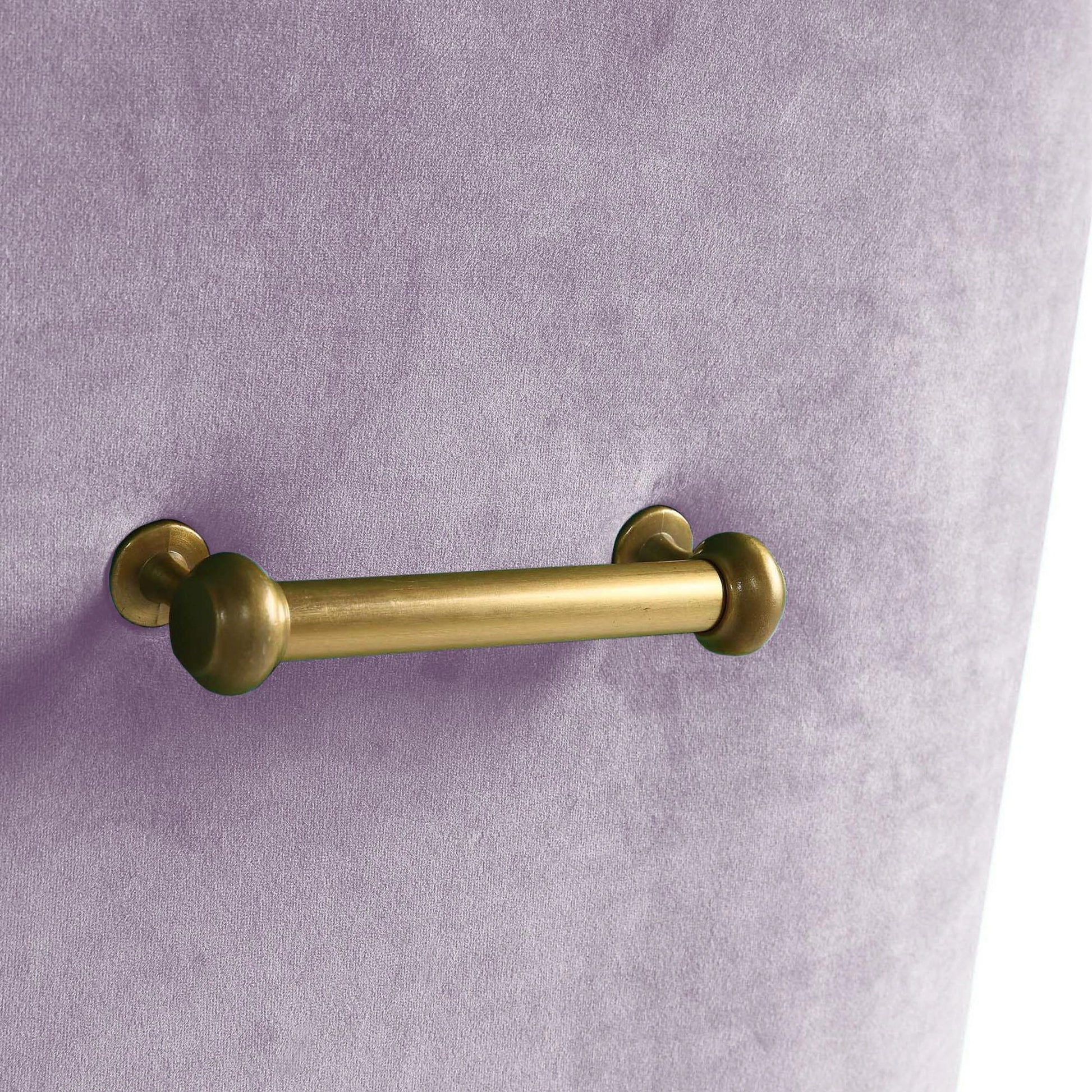 Beatrix Velvet Side Chair by TOV Furniture in cognac. Made from velvet, wood in a modern style.