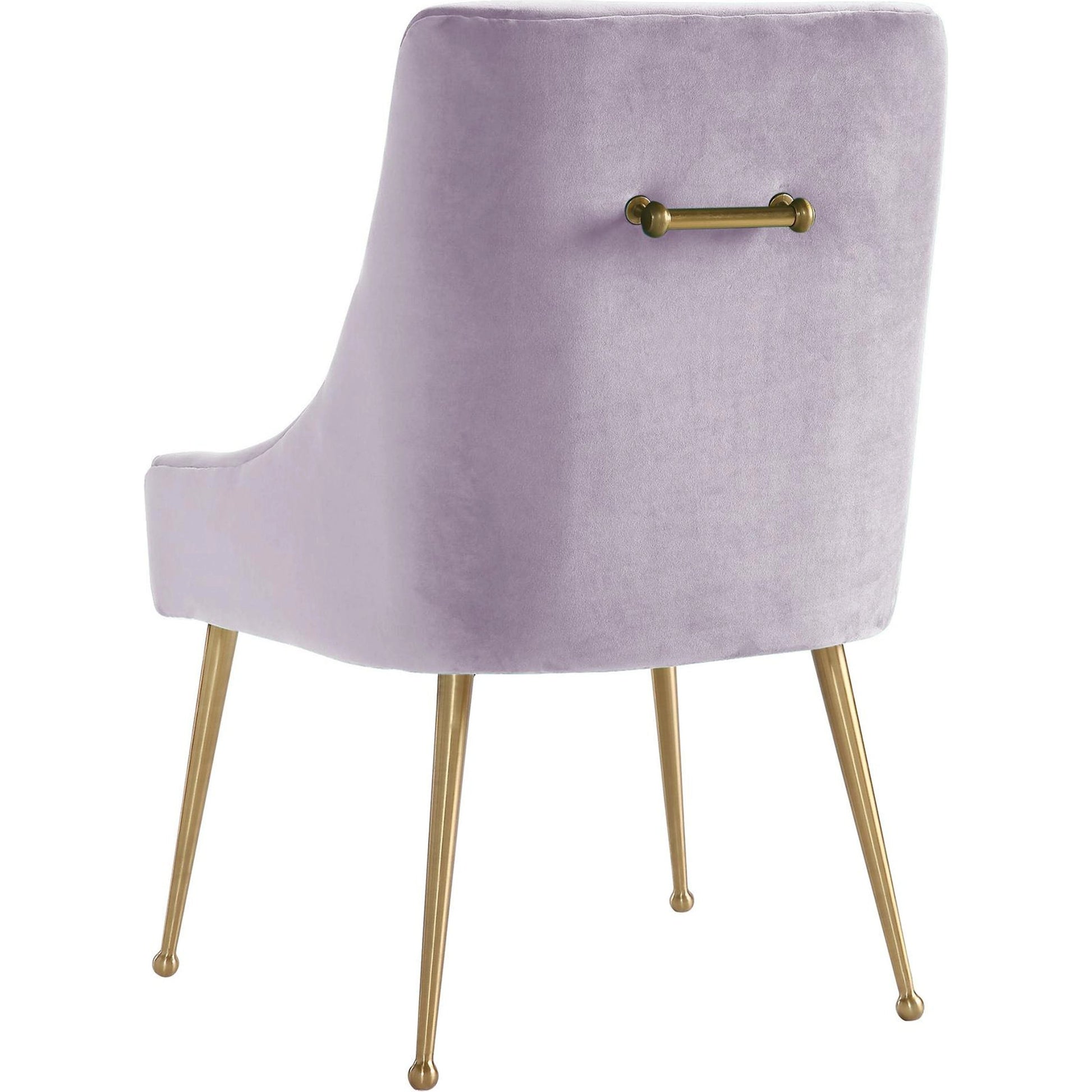 Beatrix Velvet Side Chair by TOV Furniture in cognac. Made from velvet, wood in a modern style.