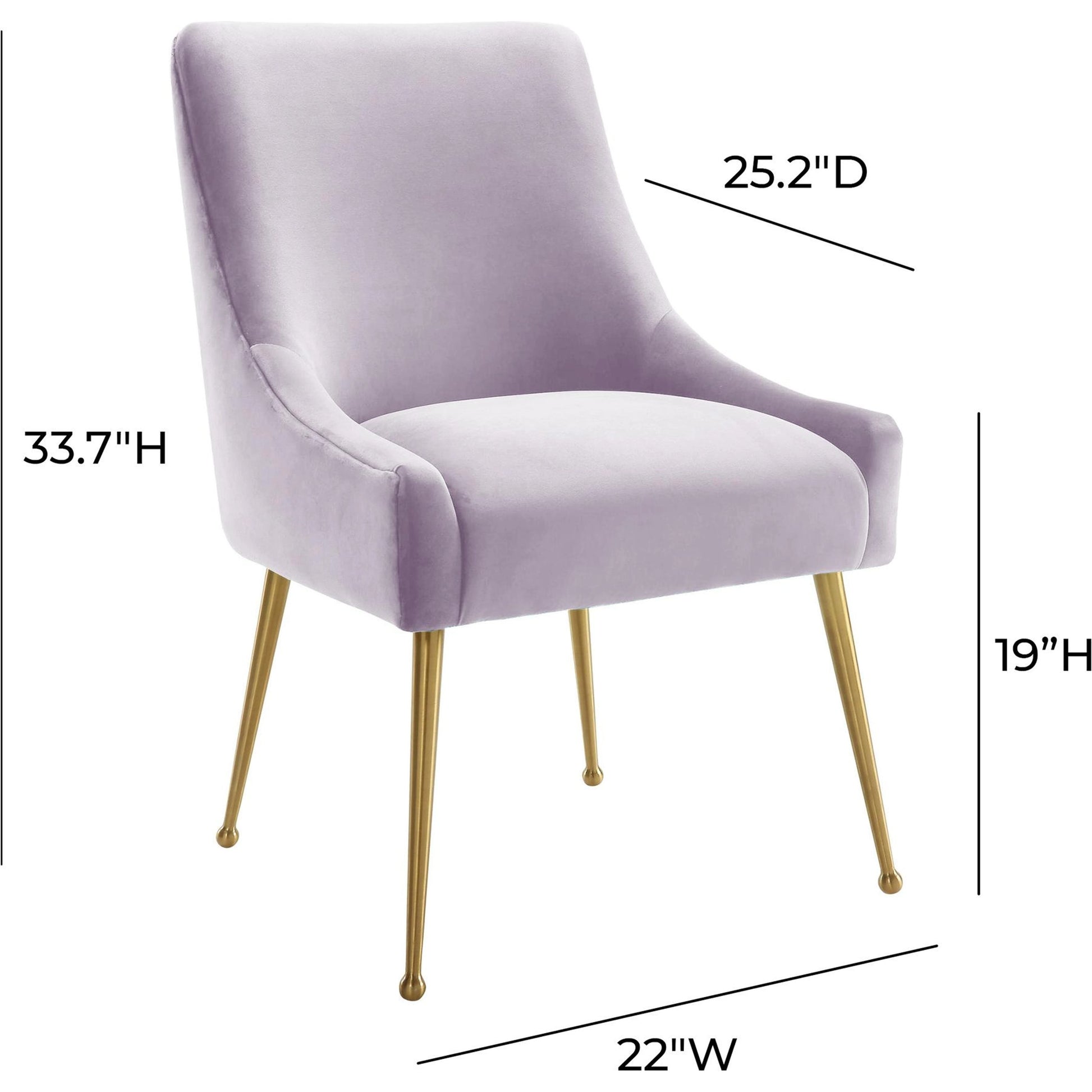 Beatrix Velvet Side Chair by TOV Furniture in cognac. Made from velvet, wood in a modern style.