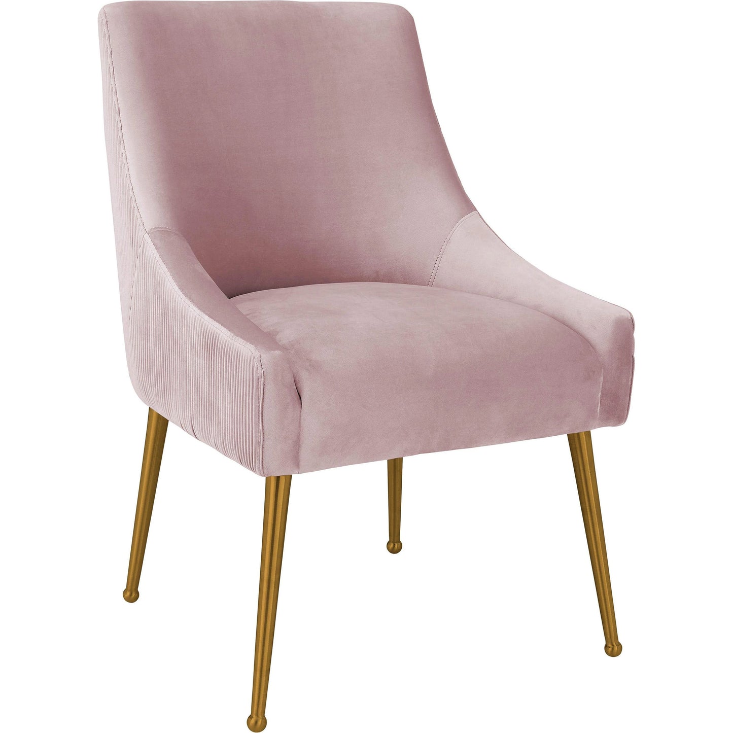 001 SI-1984145 | Primary Silo | Beatrix Pleated Velvet Side Chair by TOV Furniture in mauve. Made from velvet in a modern style.