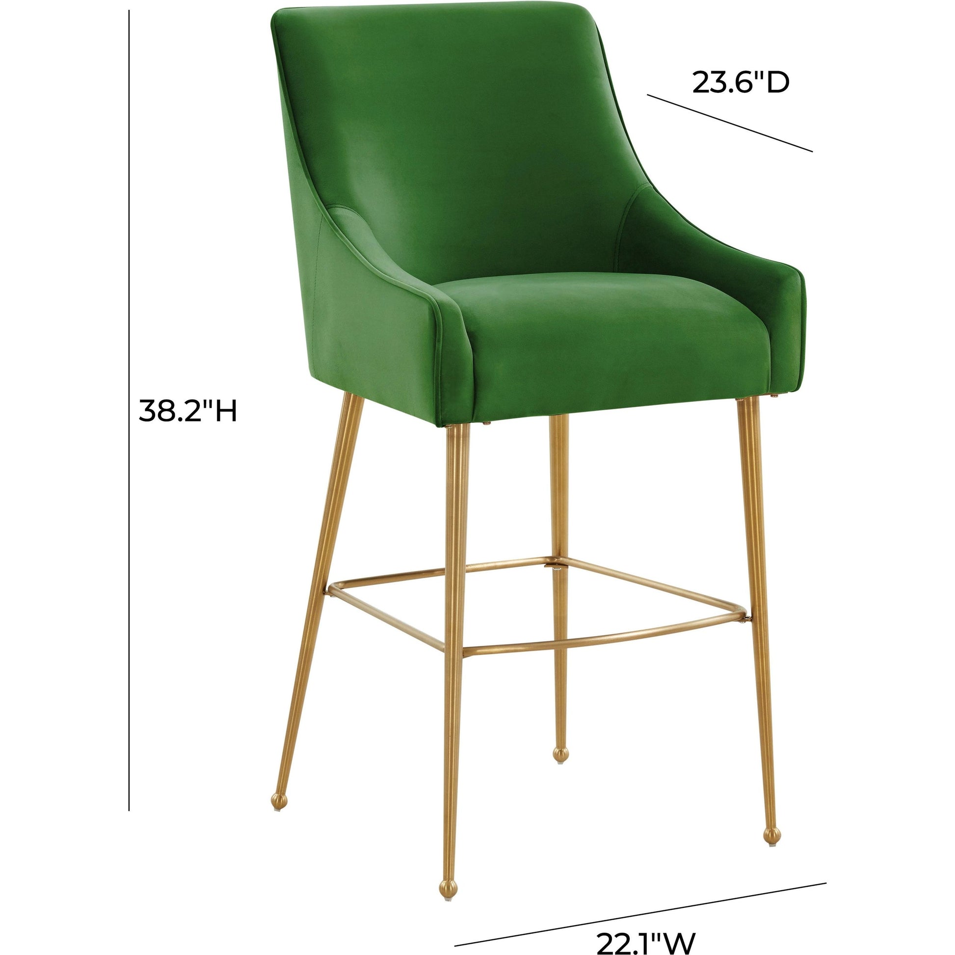 Beatrix Velvet Counter Stool by TOV Furniture. Made from velvet in a modern style.