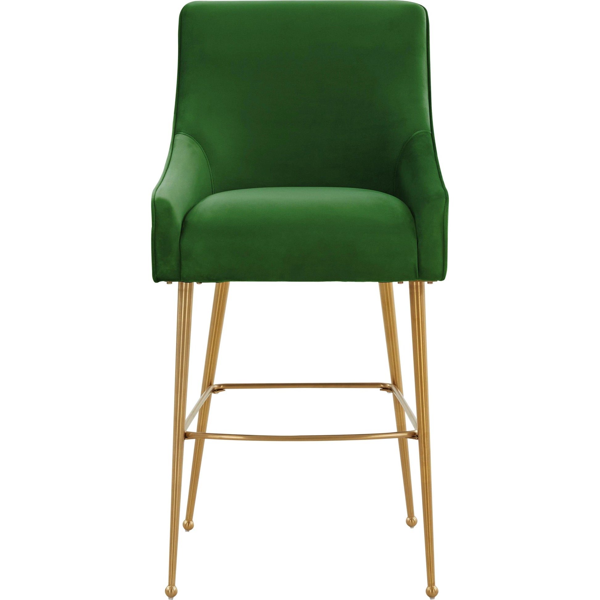 Beatrix Velvet Bar Stool by TOV Furniture. Made from velvet in a modern style.